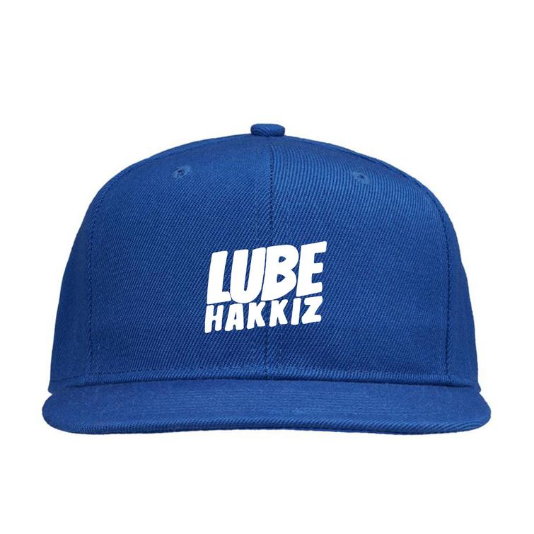 Snap back cap lippis Lube Hakkiz logolla