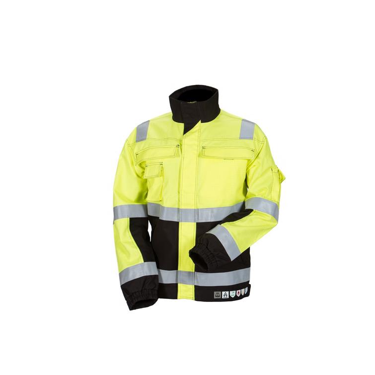 Huomiov&auml;rinen palosuojattu takki kelta/musta