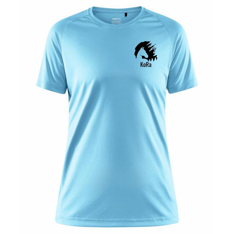 Naisten tekninen t-paita KoRa logolla