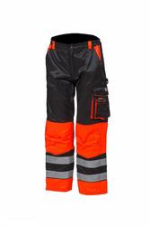 Huomiov&auml;riset vy&ouml;t&auml;r&ouml;housut puna/musta