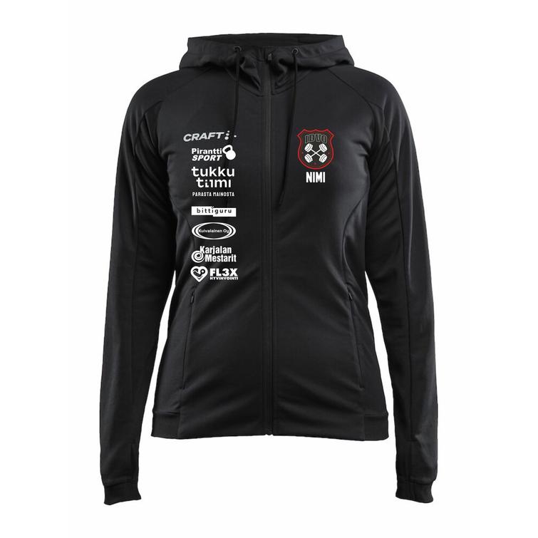 Naisten tekninen verryttely huppari IdVo logolla