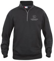 Half zip college Mustikkam&auml;en ratsutalli logolla