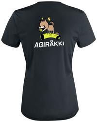 Naisten active t-paita Agiråkki logolla