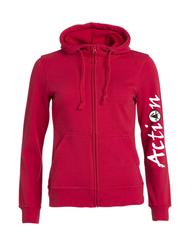 Naisten basic vetoketjuhuppari Action logolla