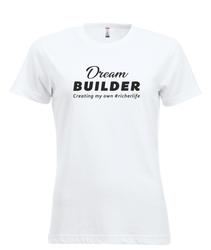 Naisten t-paita Dream Builder logolla