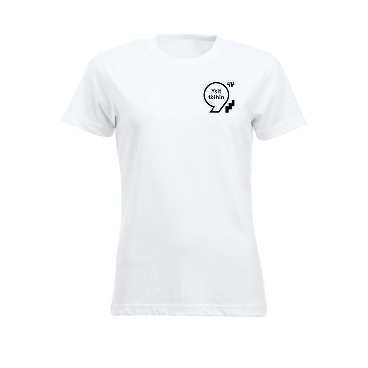Naisten t-paita 4H Ysit töihin logolla