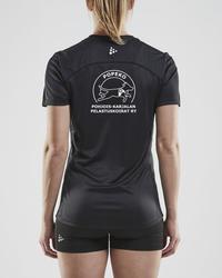 Naisten tekninen t-paita Popeko logolla