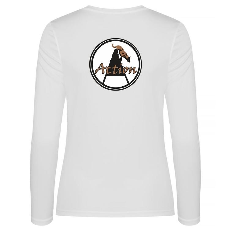 Naisten tekninen pitk&auml;hihainen paita Action logolla