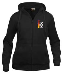 Naisten vetoketjuhuppari JoeUa logolla