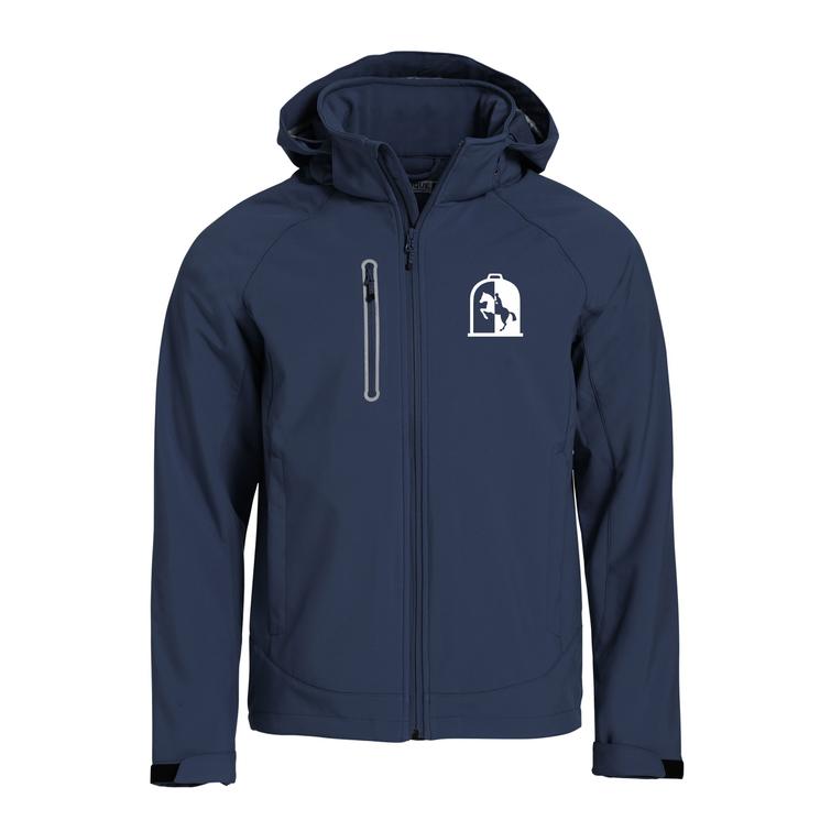 Miesten softshell takki Hämeen Ratsastajat logolla
