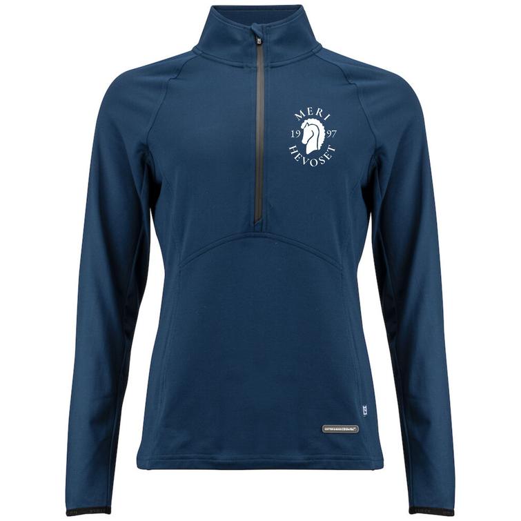 Naisten half zip paita Merihevoset logolla