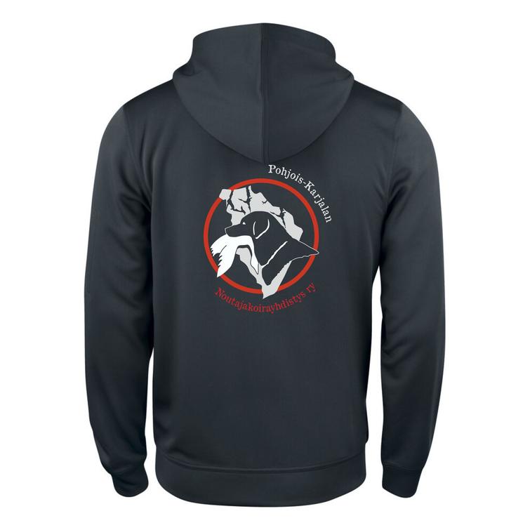 Miesten tekninen vetoketjuhuppari P-K noutajat logolla