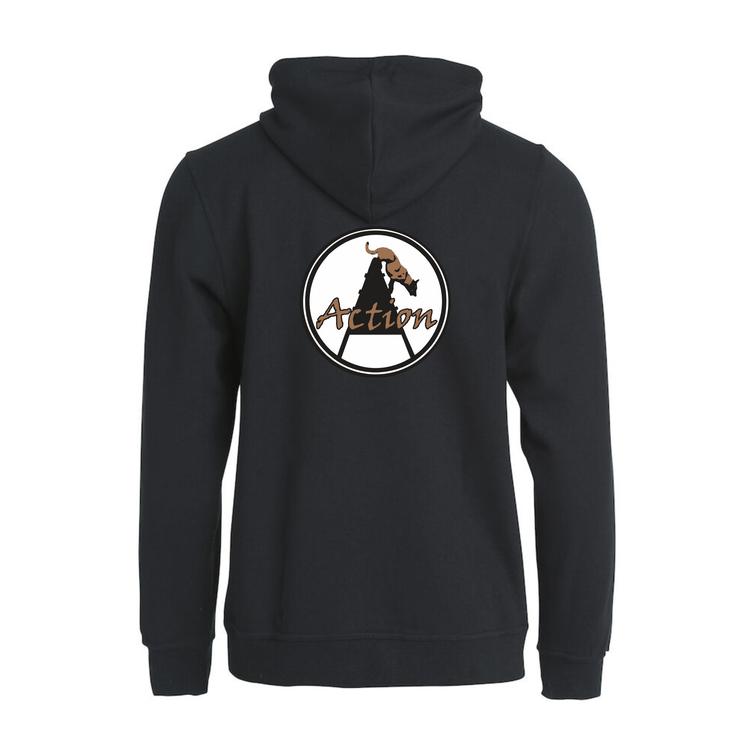 Miesten basic vetoketjuhuppari Action logolla