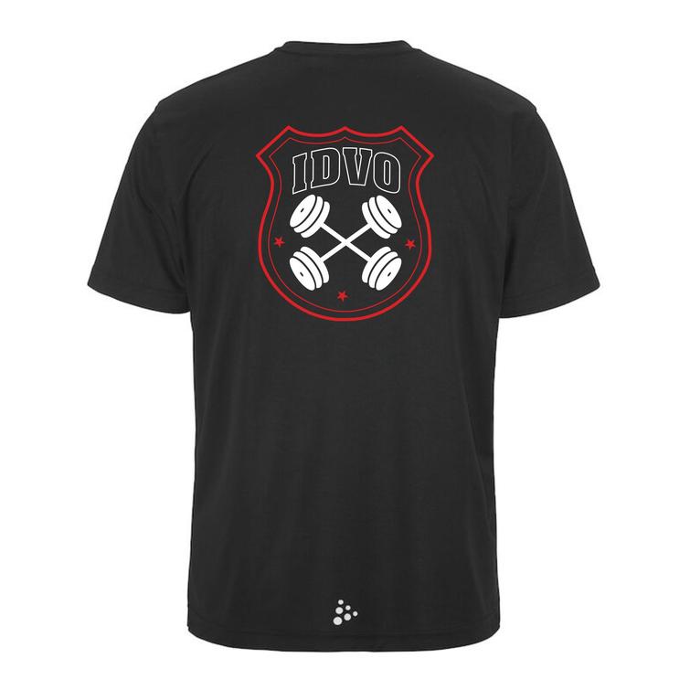 Miesten tekninen t-paita IdVo logolla
