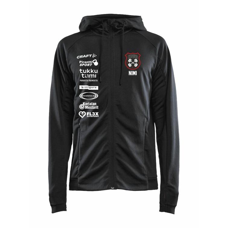 Miesten tekninen verryttely huppari IdVo logolla