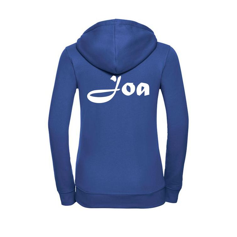 Naisten vetoketjuhuppari Joa-logolla