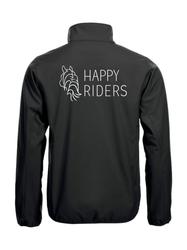 Miesten basic softshell takki Happy riders logolla