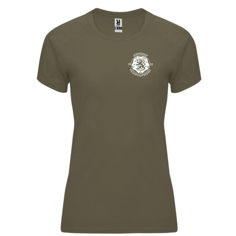 Naisten tekninen t-paita Reserviupseerit logolla