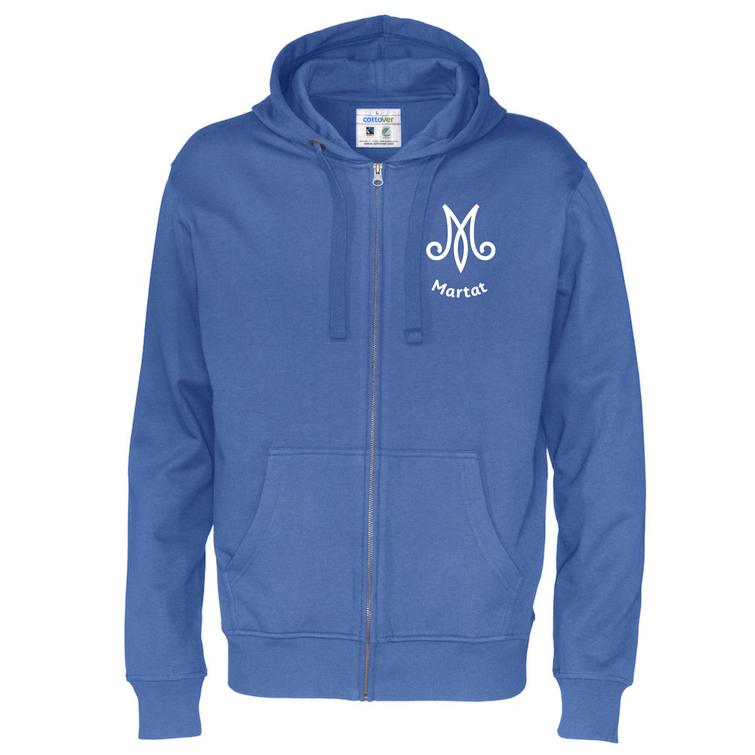 Miesten vetoketjuhuppari M-Martat logolla