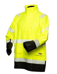 Huomiov&auml;rinen sadetakki kelta/musta