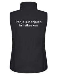 Naisten softshell liivi Mieli logolla