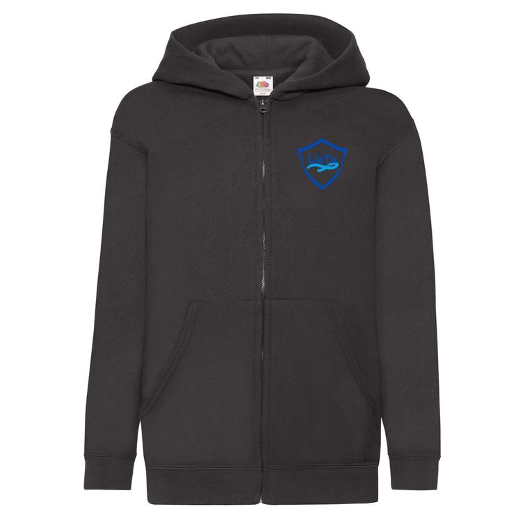 Lasten vetoketjullinen huppari LIETA logolla