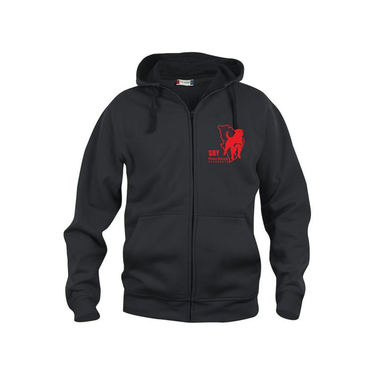 Miesten basic vetoketjuhuppari SRY P-K logolla