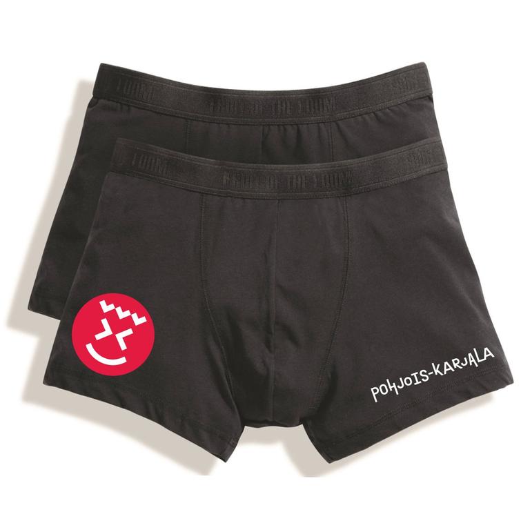Miesten 2 pck boxer alushousut P-K logolla