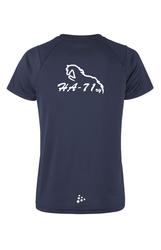 Naisten tekninen t-paita HA-71 logolla