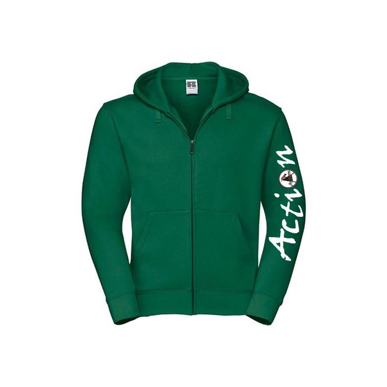 Miesten vetoketjuhuppari Action logolla