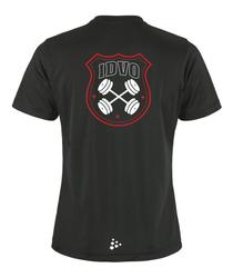 Naisten tekninen t-paita IdVo logolla