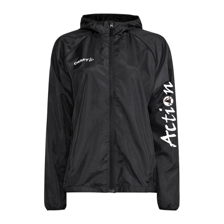 Naisten kevyt tuulitakki Action logolla