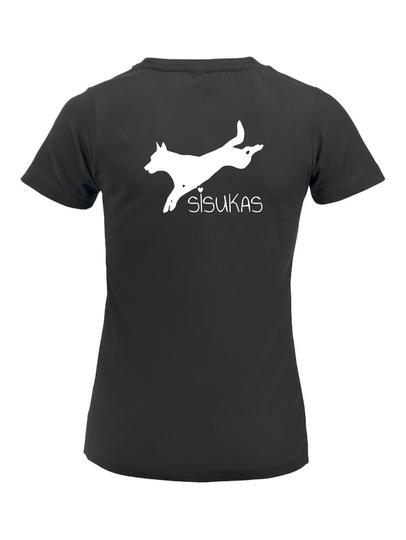 Naisten strech t-paita Sisukas-logolla
