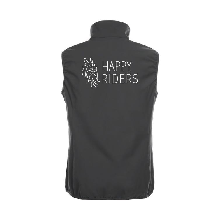 Naisten basic softshell liivi Happy riders logolla