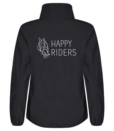 Naisten classic softshell takki Happy riders logolla