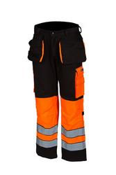 Huomiov&auml;riset riipputaskuhousut oranssi/musta