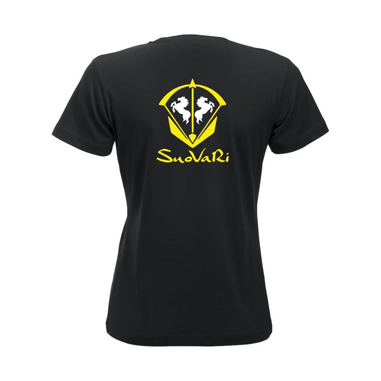 Naisten community tekninen t-paita SuoVaRi logolla