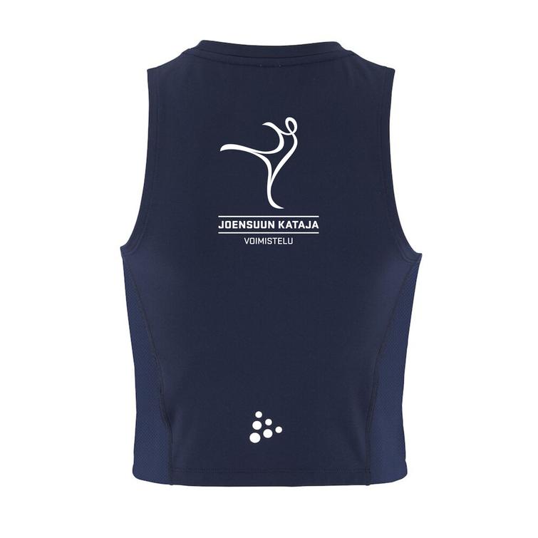 Naisten crop singlet Kataja voimistelu logolla