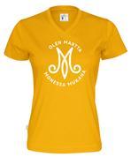 Naisten v-aukollinen t-paita M-Monessa mukana logolla