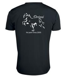 Miesten tekninen t-paita Drómi logolla