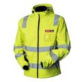 Huomiovärinen softshell takki Vatupassi logolla