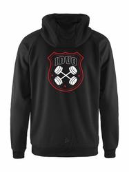 Miesten unify vetoketjuhuppari IdVo logolla