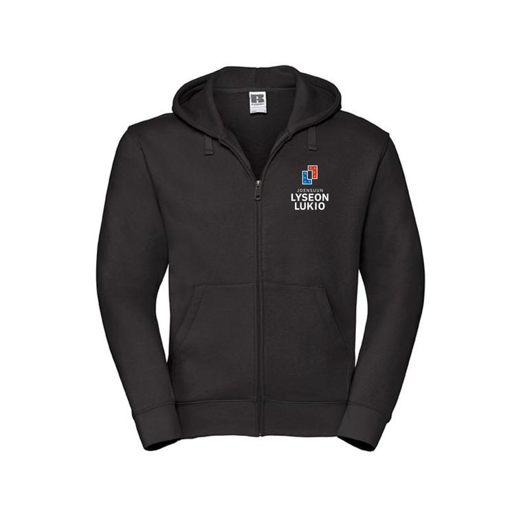 Miesten vetoketju huppari Lyseon lukio logolla