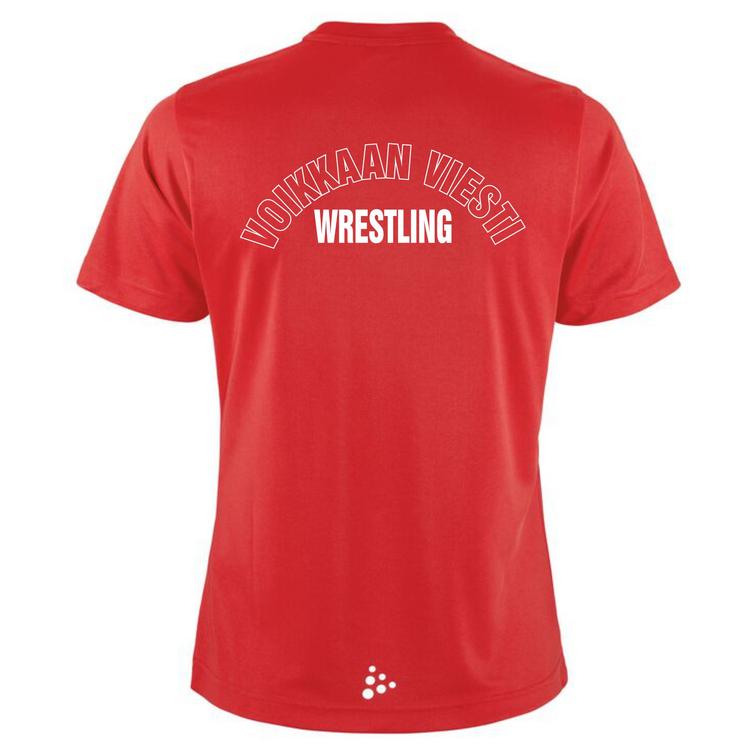 Naisten tekninen t-paita Voikkaan Viesti logolla