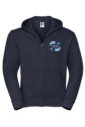 Miesten vetoketjuhuppari Liperin pulikoijat logolla