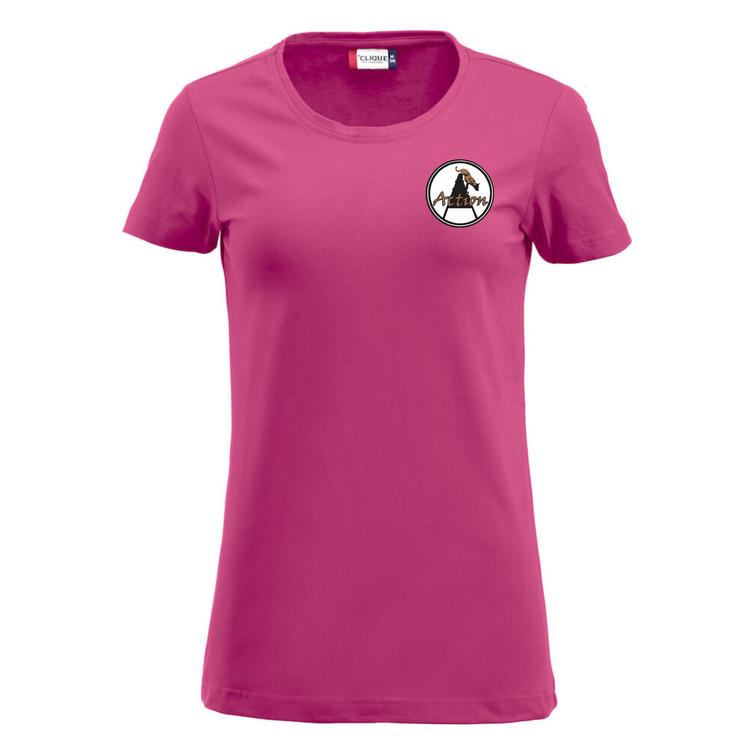 Naisten strech t-paita Action logolla