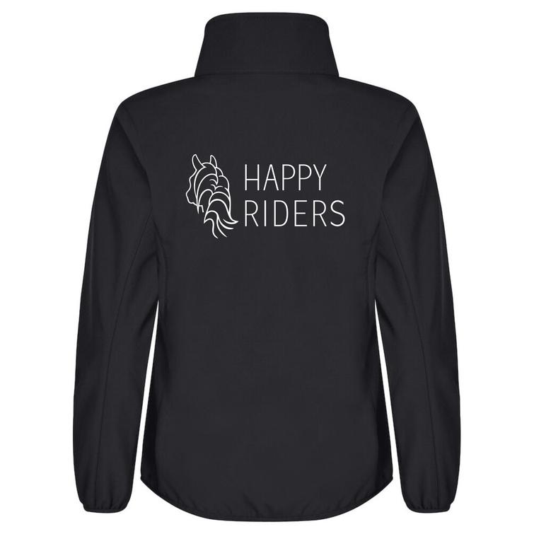 Naisten classic softshell takki Happy riders logolla