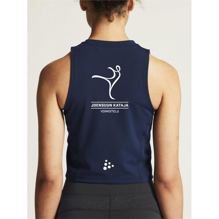 Naisten crop singlet Kataja voimistelu logolla