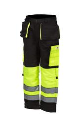 Huomiov&auml;riset riipputaskuhousu kelta/musta