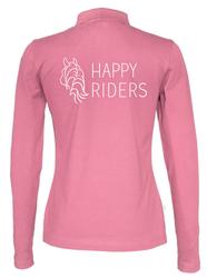 Naisten pitkähihainen pikee Happy riders logolla